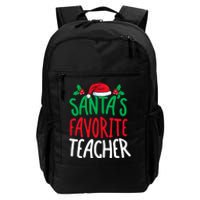 SantaS Favorite Teacher Christmas Day School Educator Daily Commute Backpack