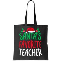 SantaS Favorite Teacher Christmas Day School Educator Tote Bag