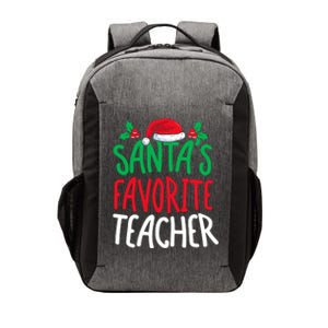 SantaS Favorite Teacher Christmas Day School Educator Vector Backpack