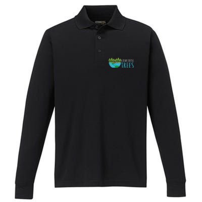 Speak For The Trees Activists Environt Earth Day Gift Performance Long Sleeve Polo