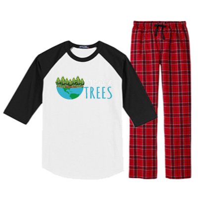 Speak For The Trees Activists Environt Earth Day Gift Raglan Sleeve Pajama Set