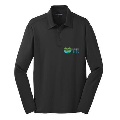 Speak For The Trees Activists Environt Earth Day Gift Silk Touch Performance Long Sleeve Polo