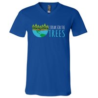 Speak For The Trees Activists Environt Earth Day Gift V-Neck T-Shirt