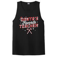 SantaS Favorite Teacher Christmas Santa Hat Candy Cane Xmas PosiCharge Competitor Tank