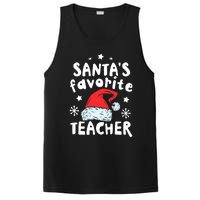 Santas Favorite Teacher Christmas Santa Hat Xmas PosiCharge Competitor Tank