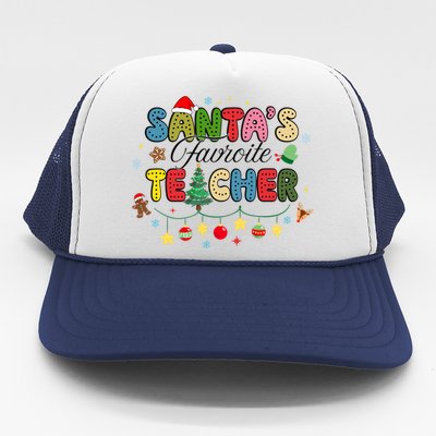 SantaS Favorite Teacher Christmas Xmas Holiday Trucker Hat