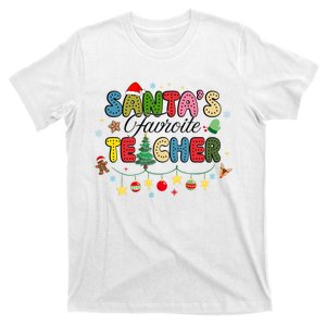 SantaS Favorite Teacher Christmas Xmas Holiday T-Shirt