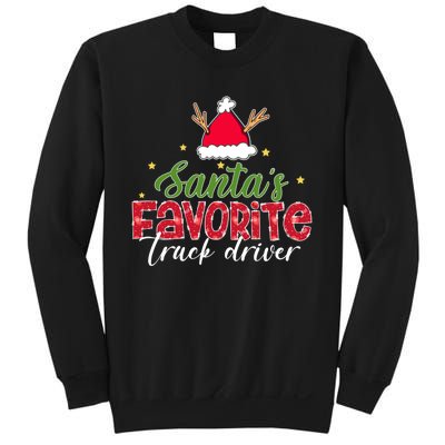 SantaS Favorite Truck Driver Christmas Funny Xmas Sweatshirt