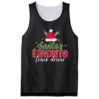 SantaS Favorite Truck Driver Christmas Funny Xmas Mesh Reversible Basketball Jersey Tank