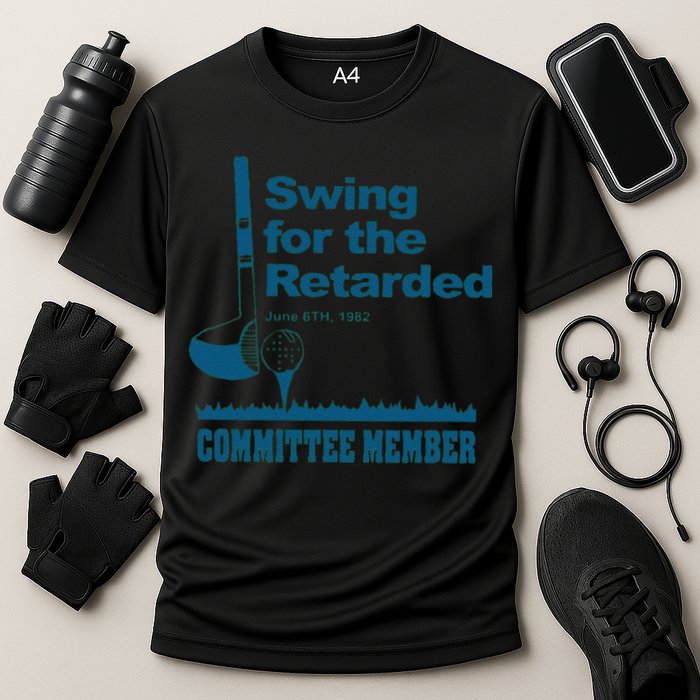 Swing For The Retarded June 6th 1982 Committee Cooling Performance Crew T-Shirt