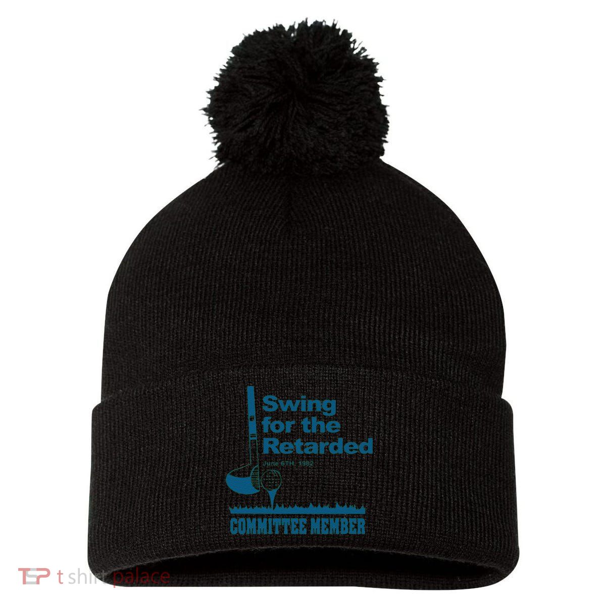 Swing For The Retarded June 6th 1982 Committee Pom Pom 12in Knit Beanie