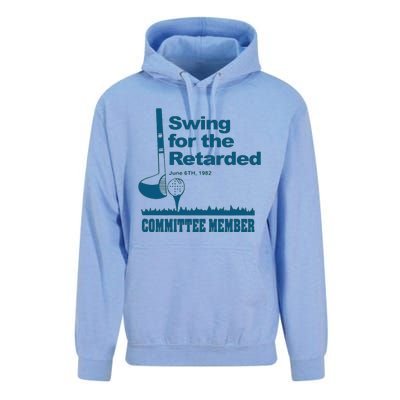 Swing For The Retarded June 6th 1982 Committee Unisex Surf Hoodie