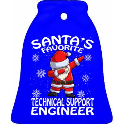 SantaS Favorite Technical Support Engineer Christmas Gift Ceramic Bell Ornament