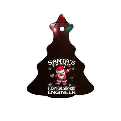 SantaS Favorite Technical Support Engineer Christmas Gift Ceramic Tree Ornament