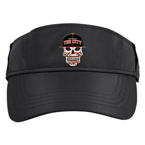 San Francisco The City Sugar Skull Bay Bridge Golden Gate Adult Drive Performance Visor