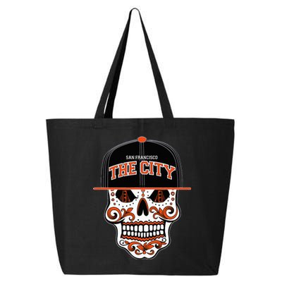 San Francisco The City Sugar Skull Bay Bridge Golden Gate 25L Jumbo Tote