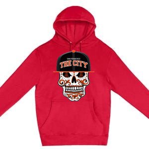 San Francisco The City Sugar Skull Bay Bridge Golden Gate Premium Pullover Hoodie