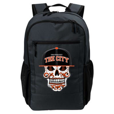 San Francisco The City Sugar Skull Bay Bridge Golden Gate Daily Commute Backpack