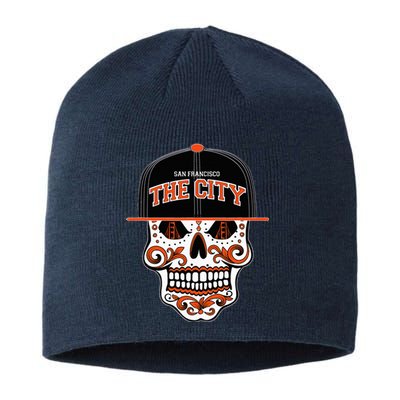 San Francisco The City Sugar Skull Bay Bridge Golden Gate Sustainable Beanie