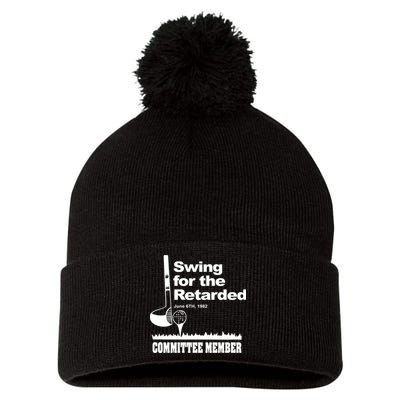 Swing For The Retarded Pom Pom 12in Knit Beanie