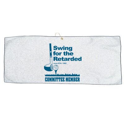 Swing For The Retarded Large Microfiber Waffle Golf Towel