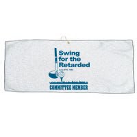 Swing For The Retarded Large Microfiber Waffle Golf Towel