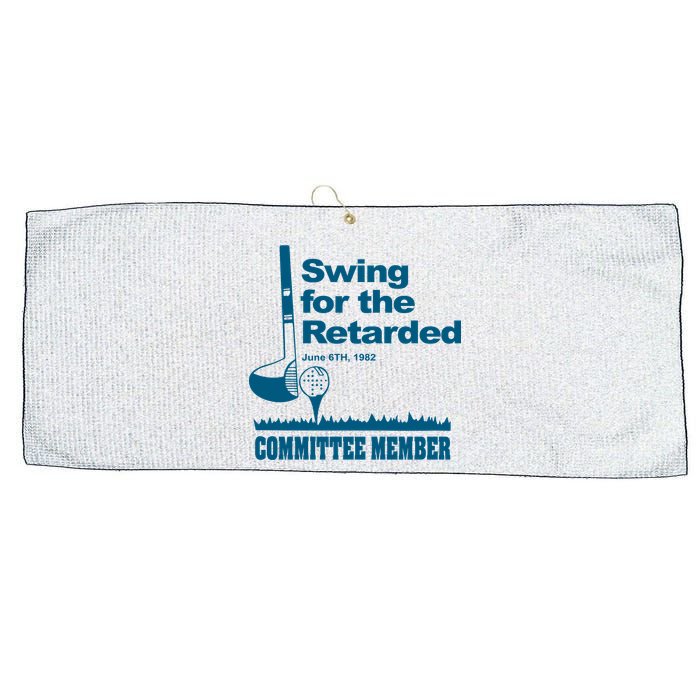 Swing For The Retarded Large Microfiber Waffle Golf Towel