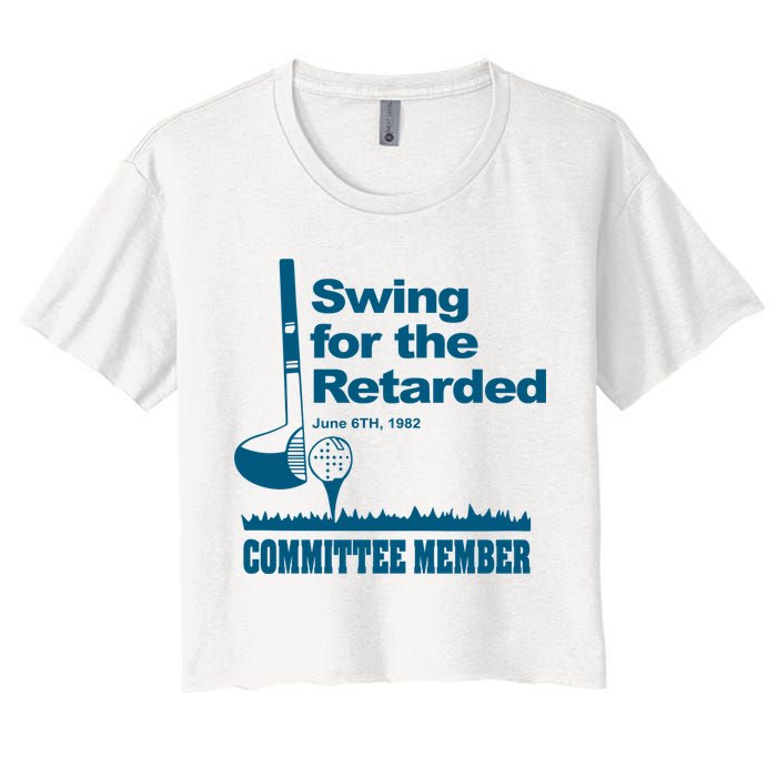Swing For The Retarded Women's Crop Top Tee