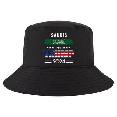 Saudis For Trump 2024 Saudi Arabia Flag Patriotic Supporter Cool Comfort Performance Bucket Hat