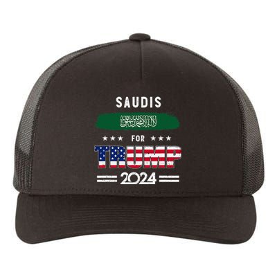 Saudis For Trump 2024 Saudi Arabia Flag Patriotic Supporter Yupoong Adult 5-Panel Trucker Hat