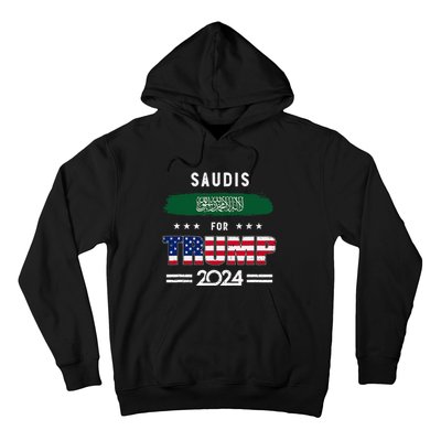 Saudis For Trump 2024 Saudi Arabia Flag Patriotic Supporter Hoodie