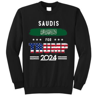 Saudis For Trump 2024 Saudi Arabia Flag Patriotic Supporter Sweatshirt