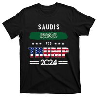 Saudis For Trump 2024 Saudi Arabia Flag Patriotic Supporter T-Shirt