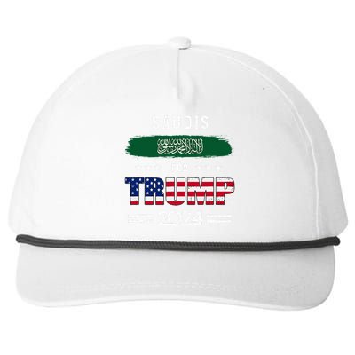 Saudis For Trump 2024 Saudi Arabia Flag Patriotic Supporter Snapback Five-Panel Rope Hat