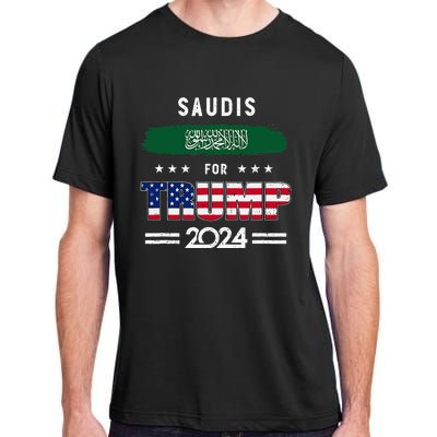 Saudis For Trump 2024 Saudi Arabia Flag Patriotic Supporter Adult ChromaSoft Performance T-Shirt