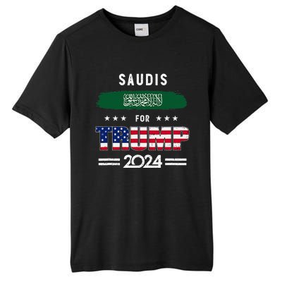 Saudis For Trump 2024 Saudi Arabia Flag Patriotic Supporter Tall Fusion ChromaSoft Performance T-Shirt