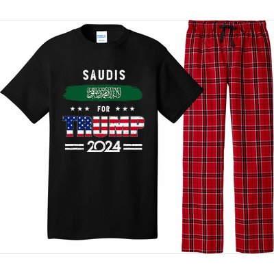 Saudis For Trump 2024 Saudi Arabia Flag Patriotic Supporter Pajama Set