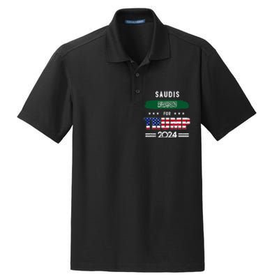 Saudis For Trump 2024 Saudi Arabia Flag Patriotic Supporter Dry Zone Grid Polo