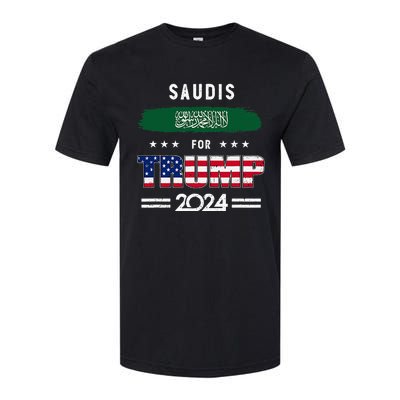 Saudis For Trump 2024 Saudi Arabia Flag Patriotic Supporter Softstyle CVC T-Shirt