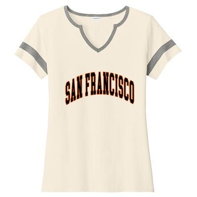 San Francisco Text Ladies Halftime Notch Neck Tee