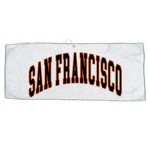 San Francisco Text Large Microfiber Waffle Golf Towel