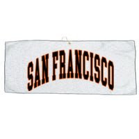 San Francisco Text Large Microfiber Waffle Golf Towel