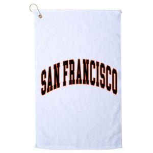 San Francisco Text Platinum Collection Golf Towel