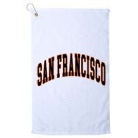 San Francisco Text Platinum Collection Golf Towel