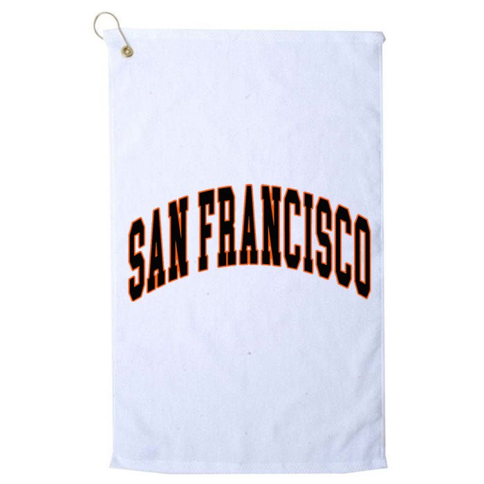 San Francisco Text Platinum Collection Golf Towel