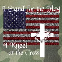 Stand For The Flag, I Kneel At The Cross Patriotic Christian Legacy Tie Dye Trucker Hat