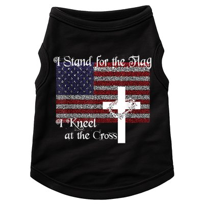 Stand For The Flag, I Kneel At The Cross Patriotic Christian Doggie Tank