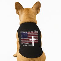 Stand For The Flag, I Kneel At The Cross Patriotic Christian Doggie Tank