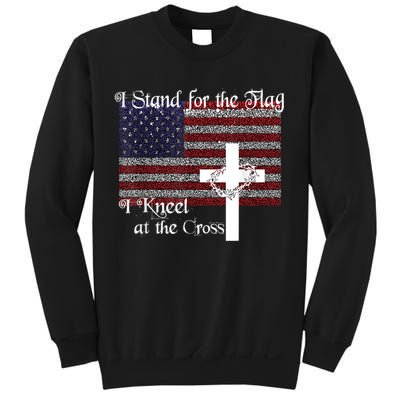 Stand For The Flag, I Kneel At The Cross Patriotic Christian Sweatshirt