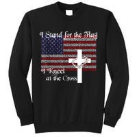 Stand For The Flag, I Kneel At The Cross Patriotic Christian Sweatshirt